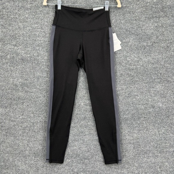 Old Navy Pants - Old Navy Street Leggings Womens S Black Gray Tuxedo Stripe Ankle Zip High Rise
